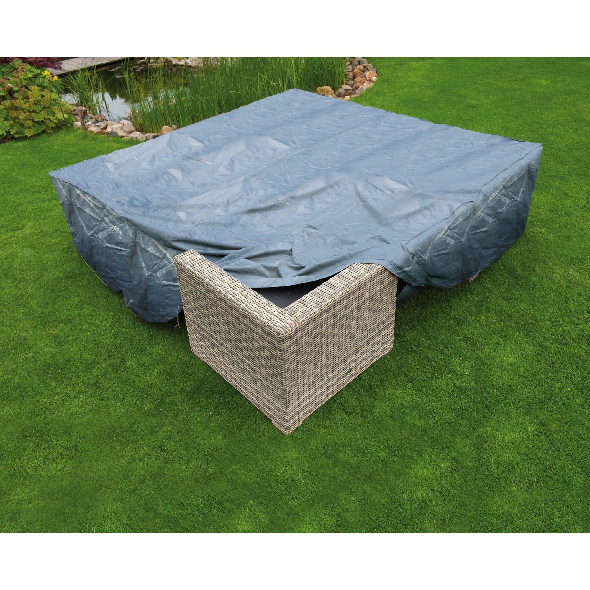 Nature tuinmeubelafdekhoes voor loungeset afdekking (grijs, 6031611)