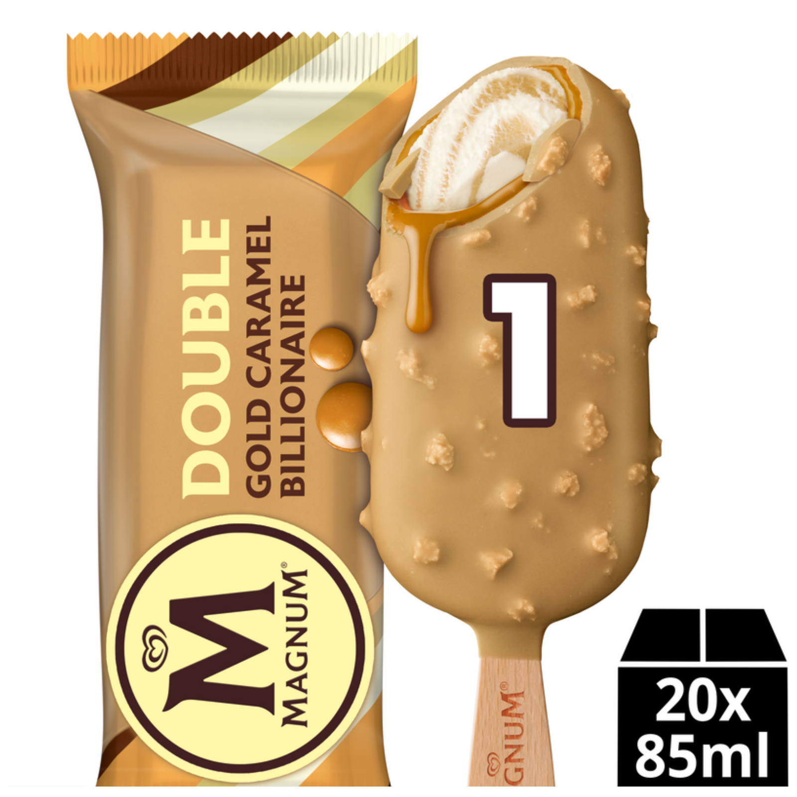 Ola magnum double gold caramel billionaire (20x85 ml)