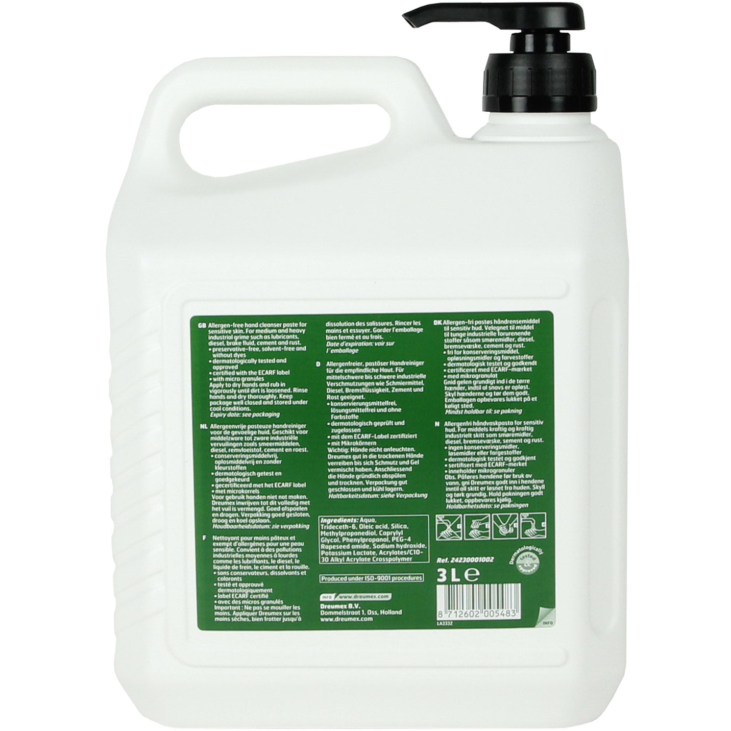 Dreumex handreinigingspasta sensitive 3l