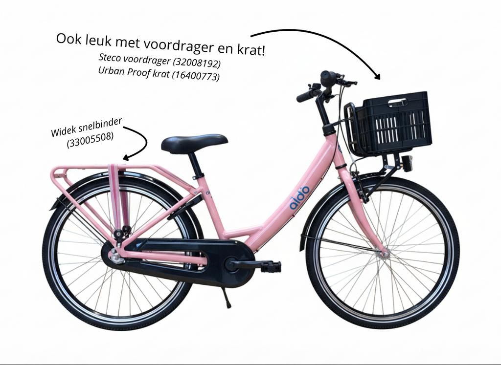 Master bike aldo wave carino 24 meisjesfiets 3grn - roze
