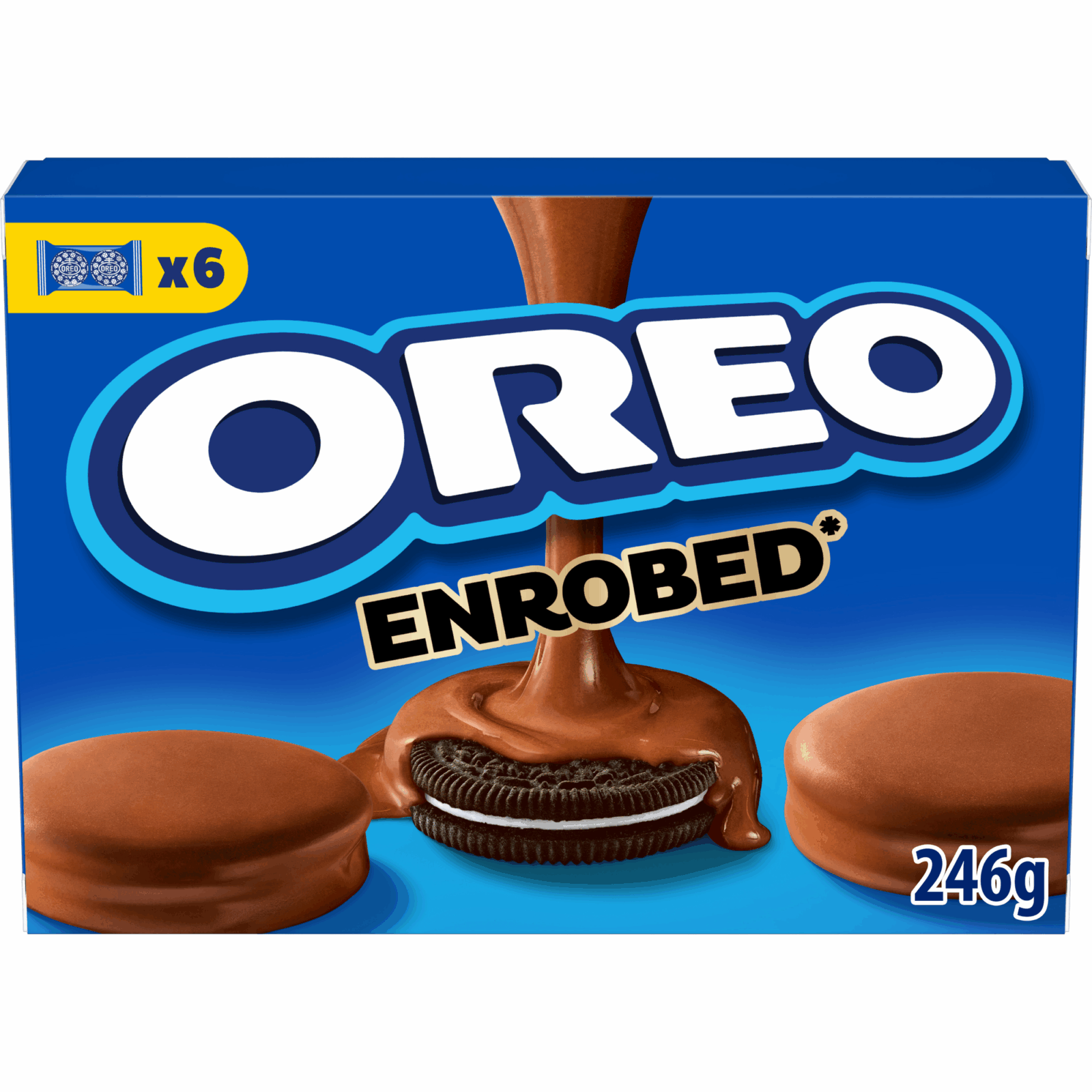 Oreo original koekjes met een bedekking met melk chocoladesmaak - doos 10 x 246g (6 x 41g) - koek voor onderweg - displaydoos - chocoladekoek