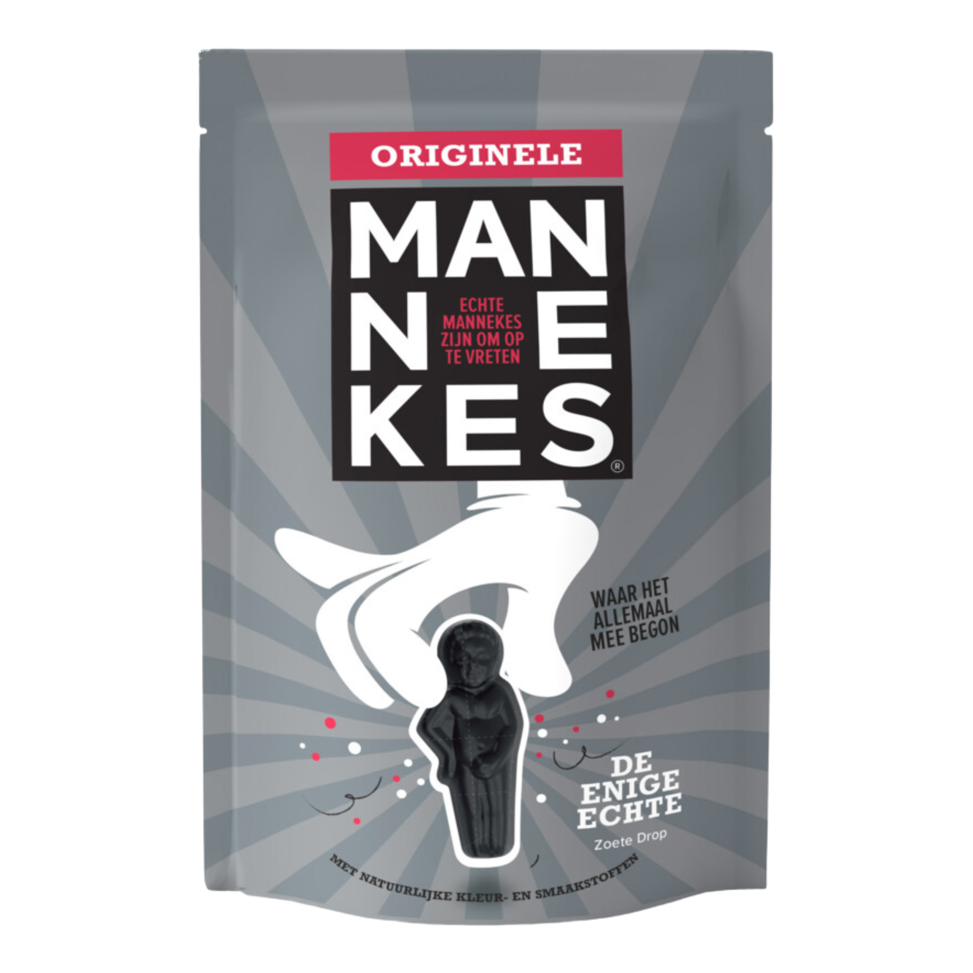 Echte mannekes originele drop mannekes zakje (25x 100gr)