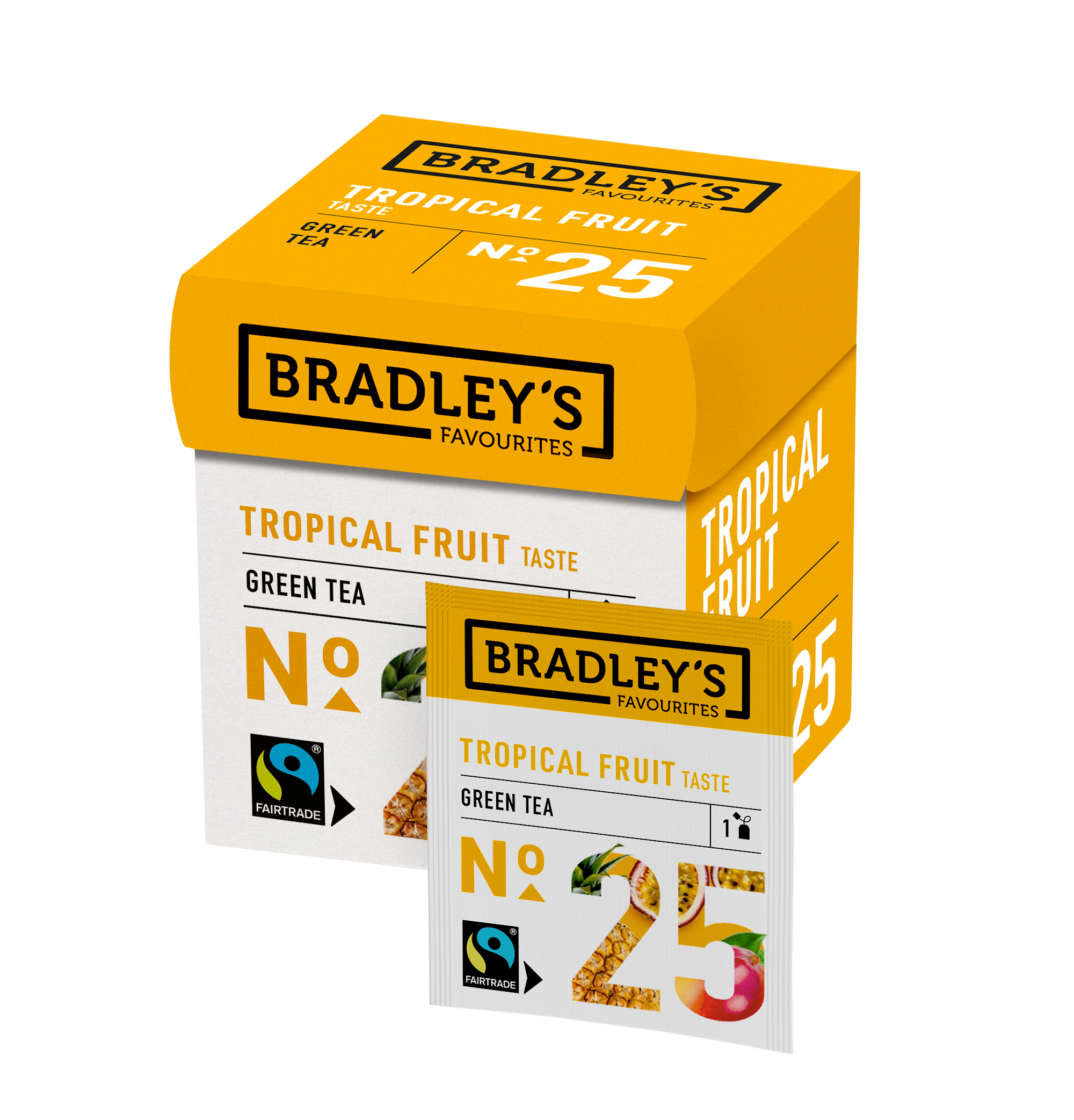Bradley's favourites green tea tropical fruit no. 25 (72x 1,75g)