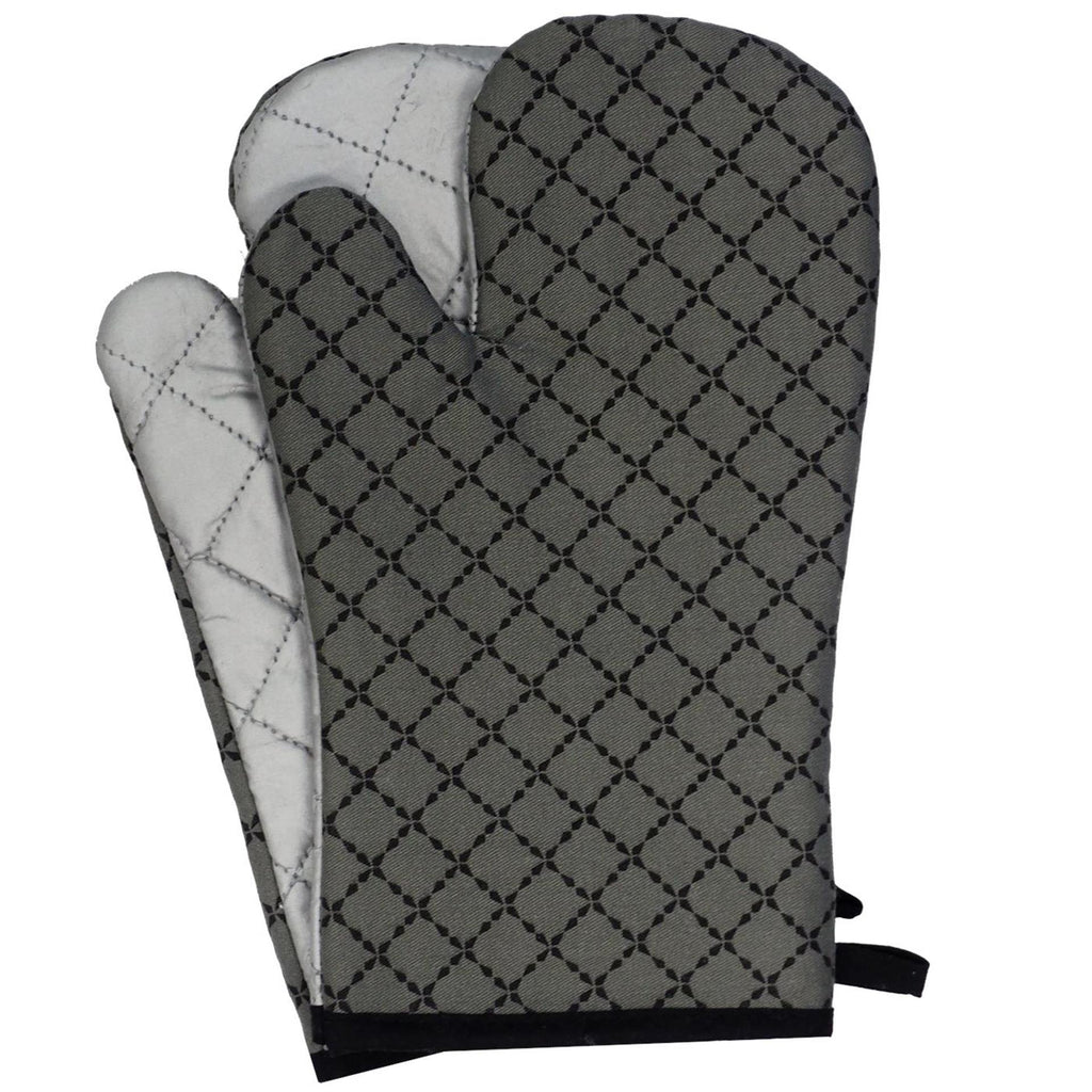 Dutch house ovenhandschoenen olive antracite set a 2 stuks