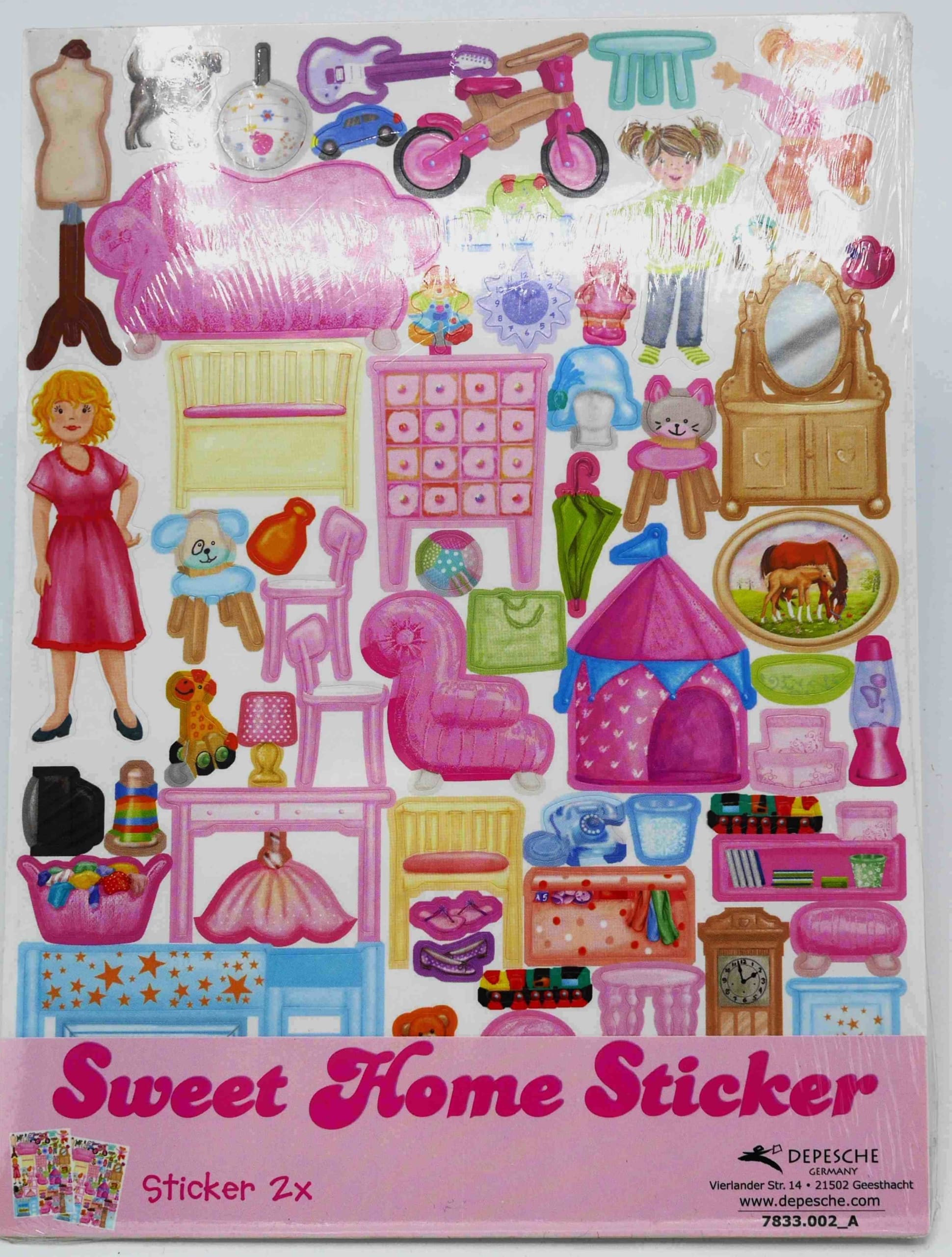 Van Der Doelen Top Model Sweet Home Aufkleber, 2 Bögen – 4833a2