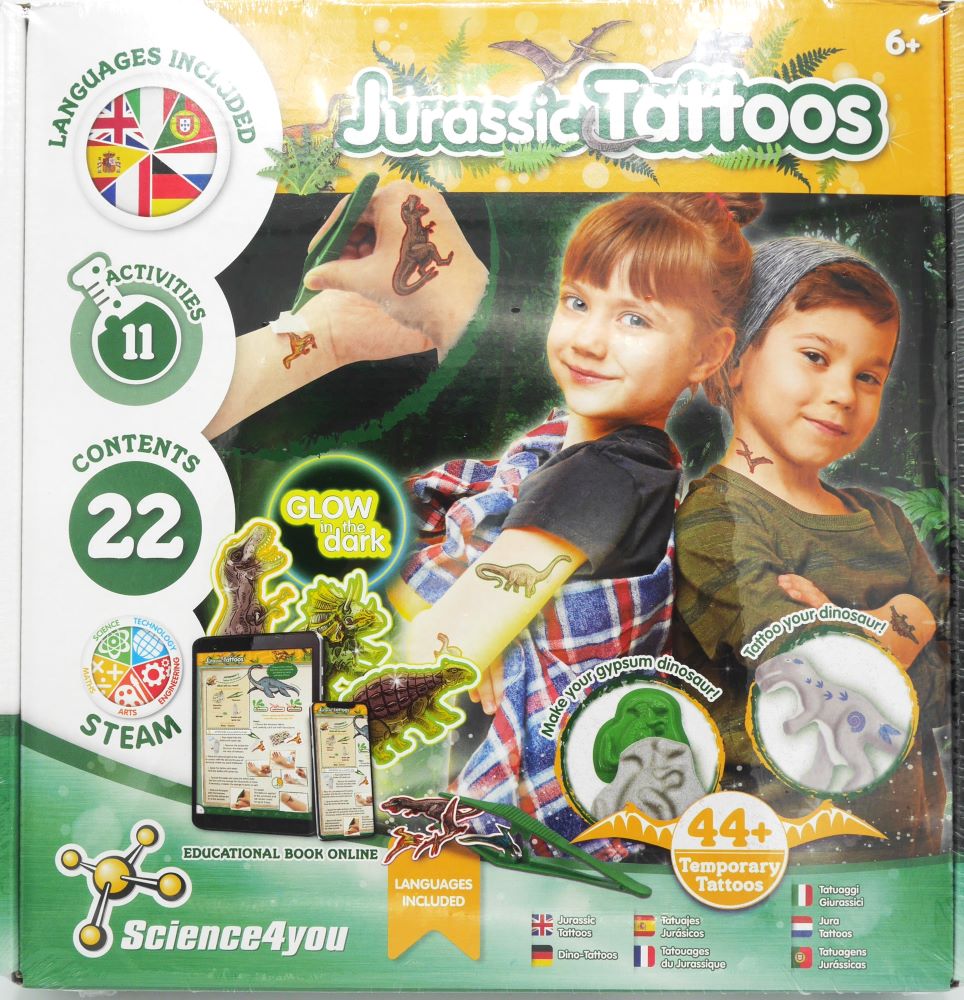 Science 4 you science4you - jurassic tattoos en gipsgieten set