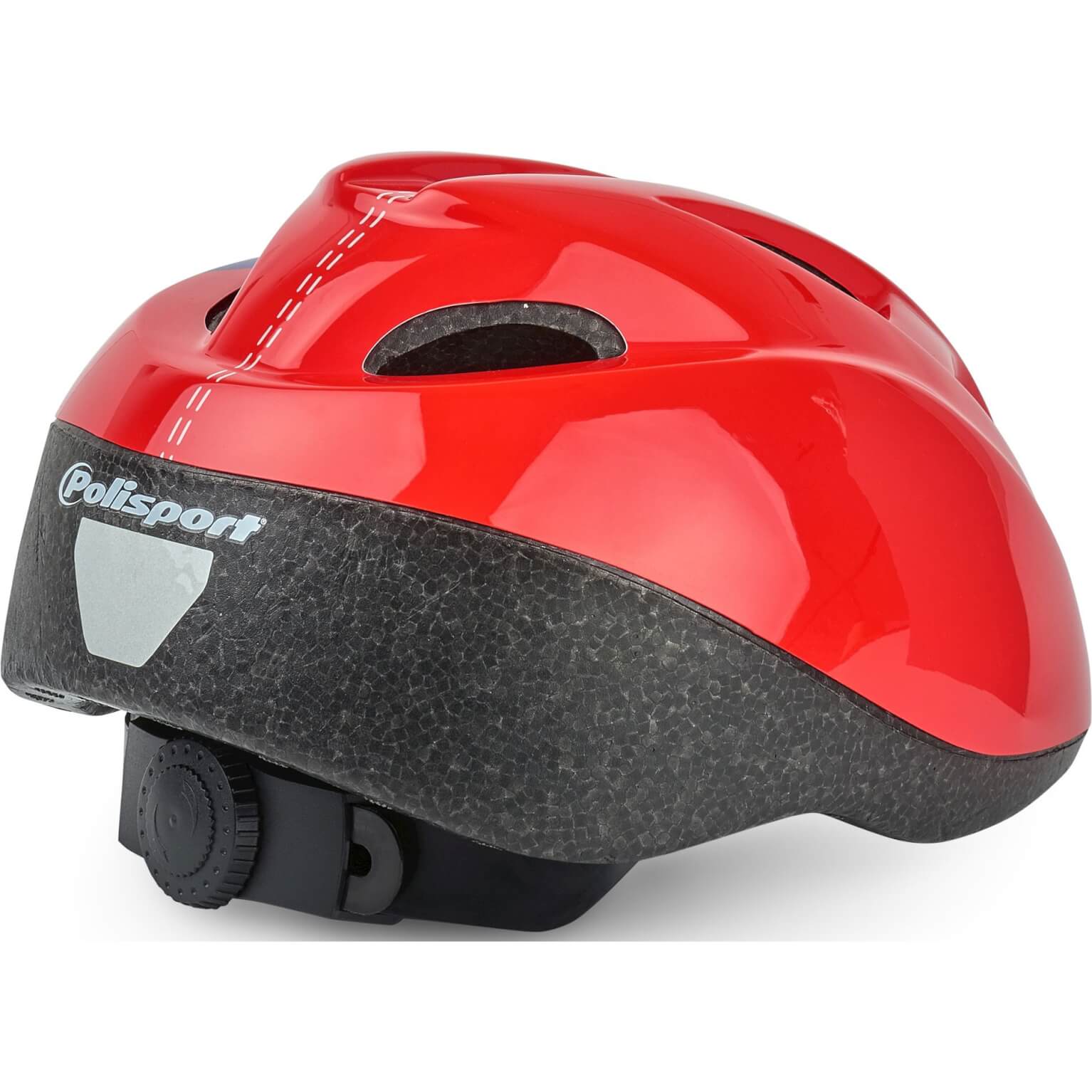 Polisport Kinder-Rennhelm. Größe: XS (46/53 cm), Farbe: Rot/Schwarz