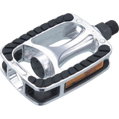 Union Pedale 811, rutschfest, Aluminium, silber, schwarze Einlage, Großpackung