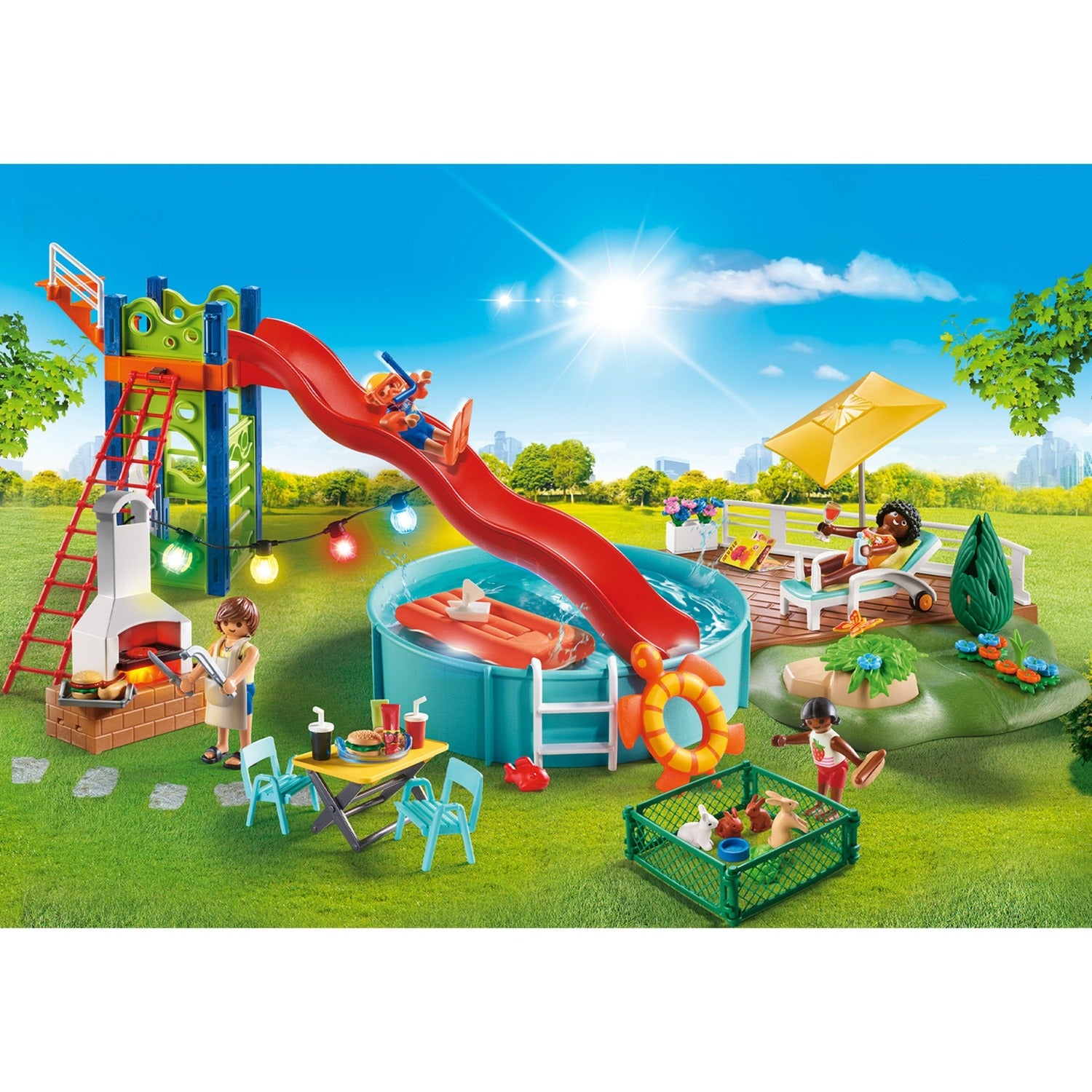 PLAYMOBIL City Life Zwembadfeest met Glijbaan 70987
