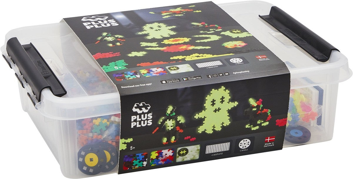 Plus plus opbergbox build and glow plus-plus: 2000 stuks (3919)