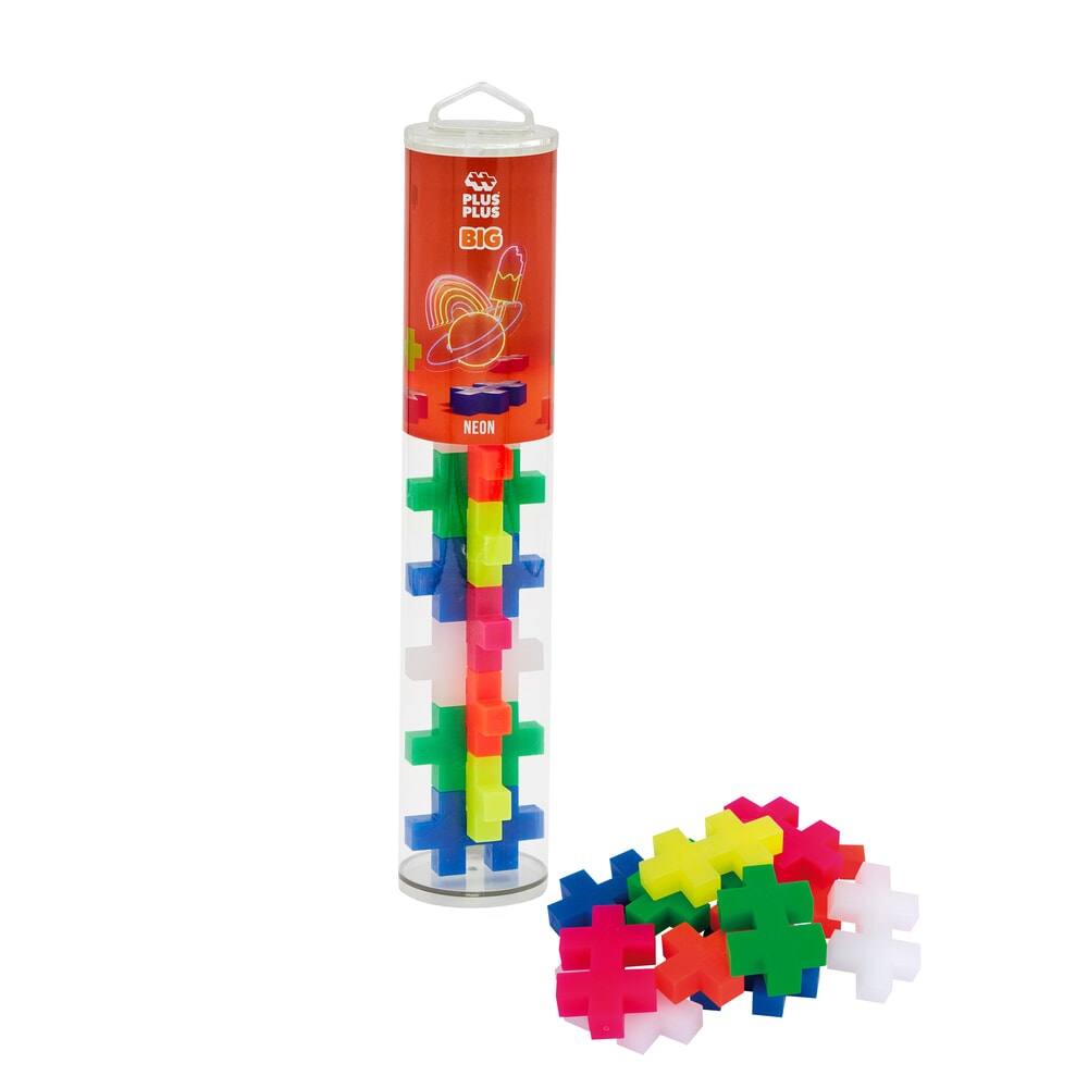 Plus plus tube neon big plus-plus: 15 stuks (3286)