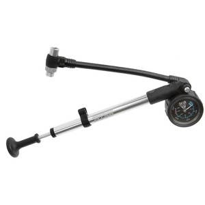 Beto Vorderradgabelpumpe mit Manometer – Aluminium