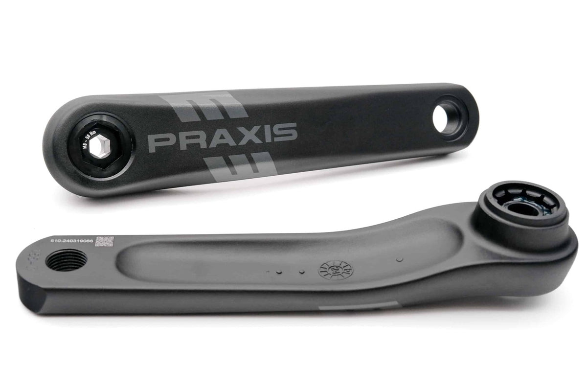 Praxis Kurbelgarnitur für E-Bikes, Typ 1, Aluminium, ISIS, 170 mm