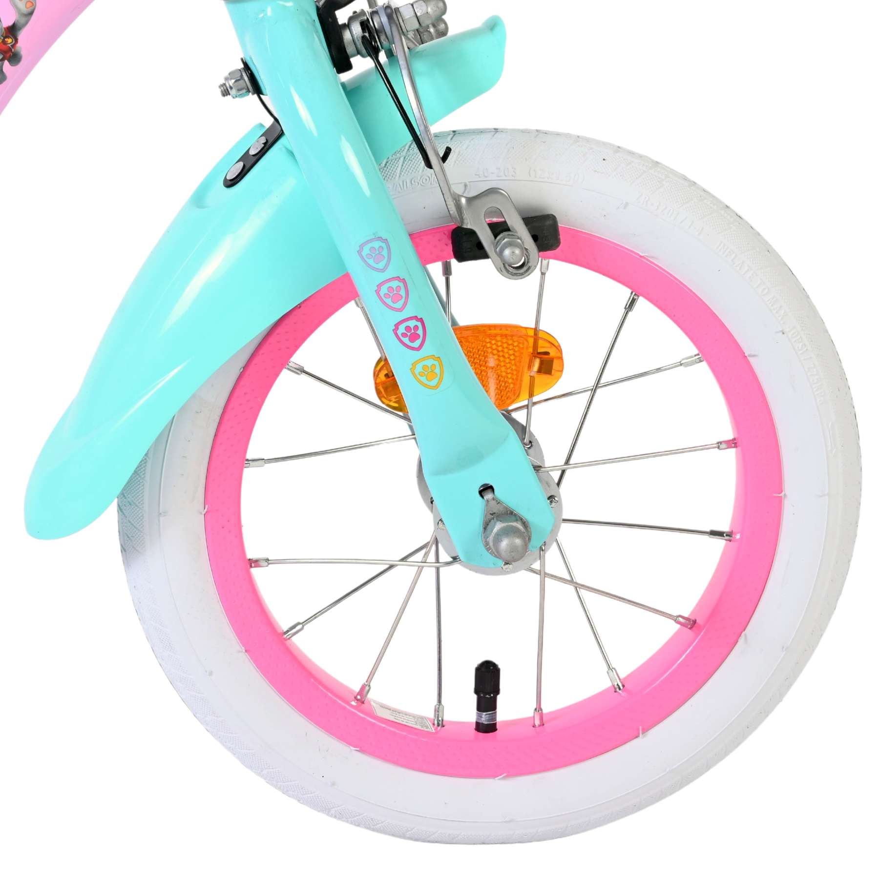 Paw Patrol Kinderfahrrad - Mädchen - 12 Zoll - Rosa - Zwei Handbremsen