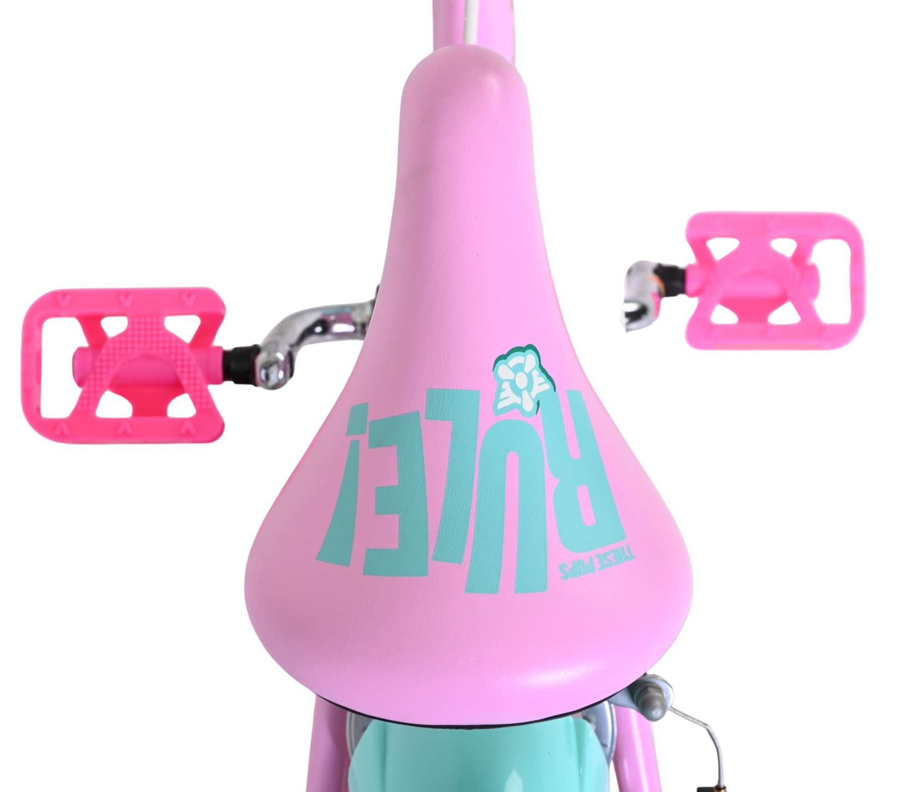 Volare paw patrol kinderfiets - meisjes - 12 inch - roze - twee handremmen