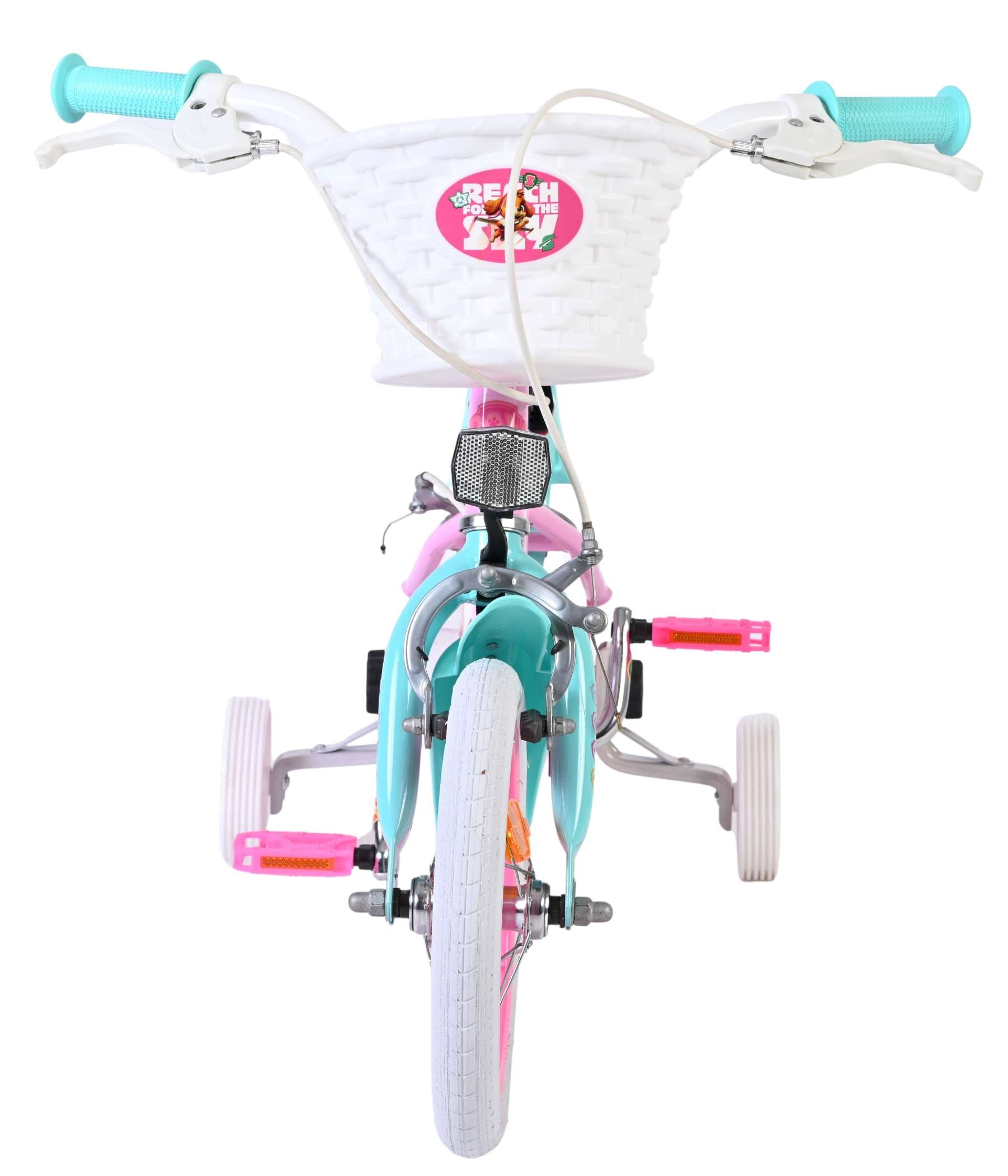 Volare paw patrol kinderfiets - meisjes - 12 inch - roze - twee handremmen