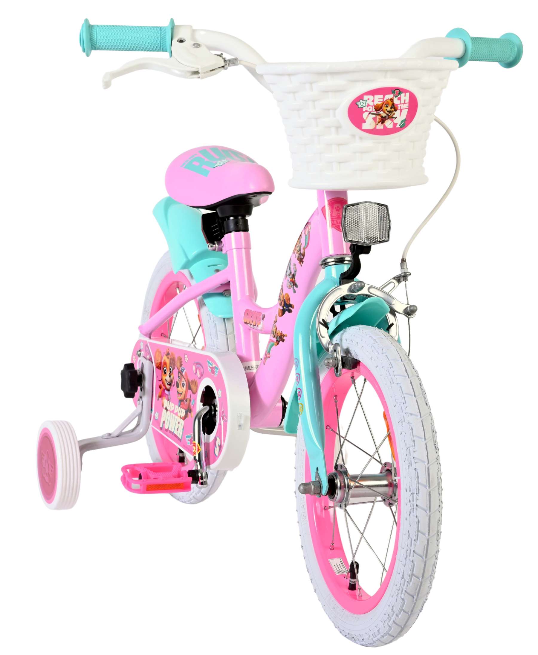 Volare paw patrol kinderfiets - meisjes - 14 inch - roze