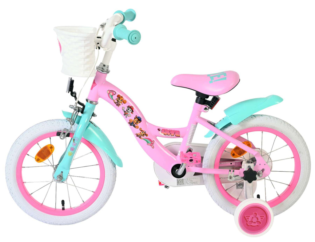 Volare paw patrol kinderfiets - meisjes - 14 inch - roze