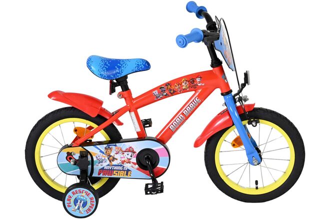 Paw patrol kinderfiets - jongens - 14 inch - rood blauw