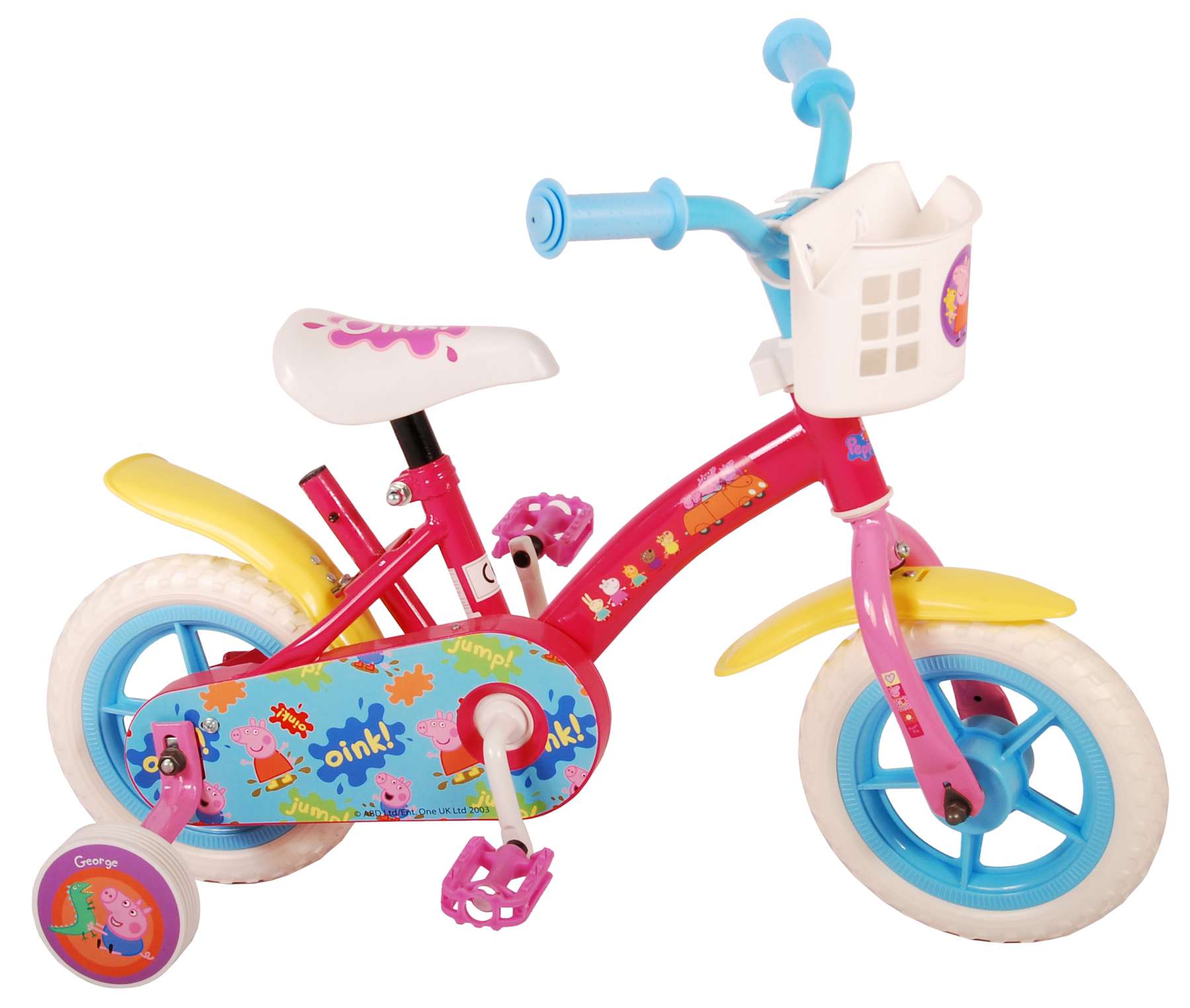 Peppa Pig Kinderfahrrad – Mädchen – 10 Zoll – Pink Blau – Trapper