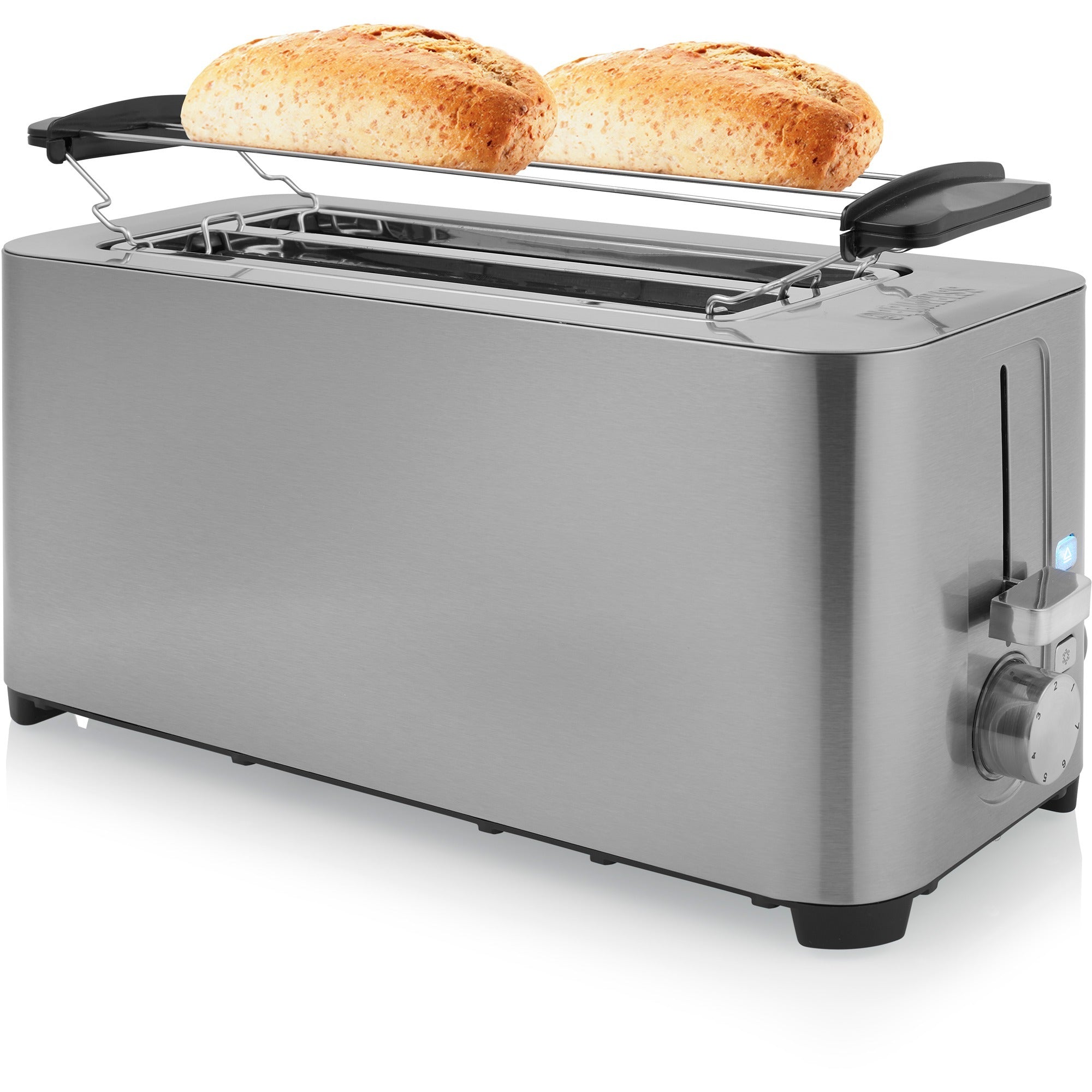 Princess 142402 Edelstahl-Toaster mit 2 langen Scheiben