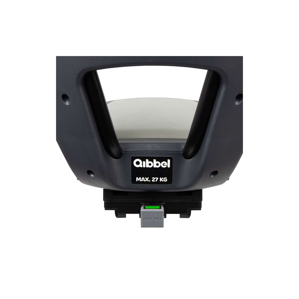Qibbel Junior 6+ Rücksitz für Kinder – MIK HD – mit Fußstütze und Schutzplatte – Granitgrau