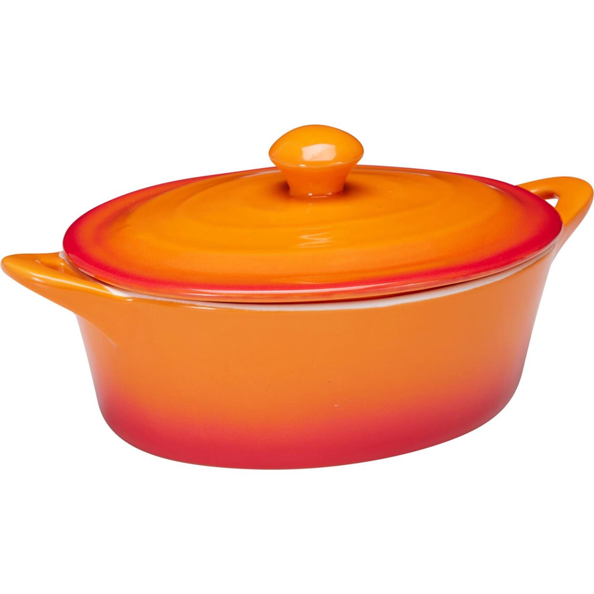 Excelent houseware pan porselein met deksel 600ml