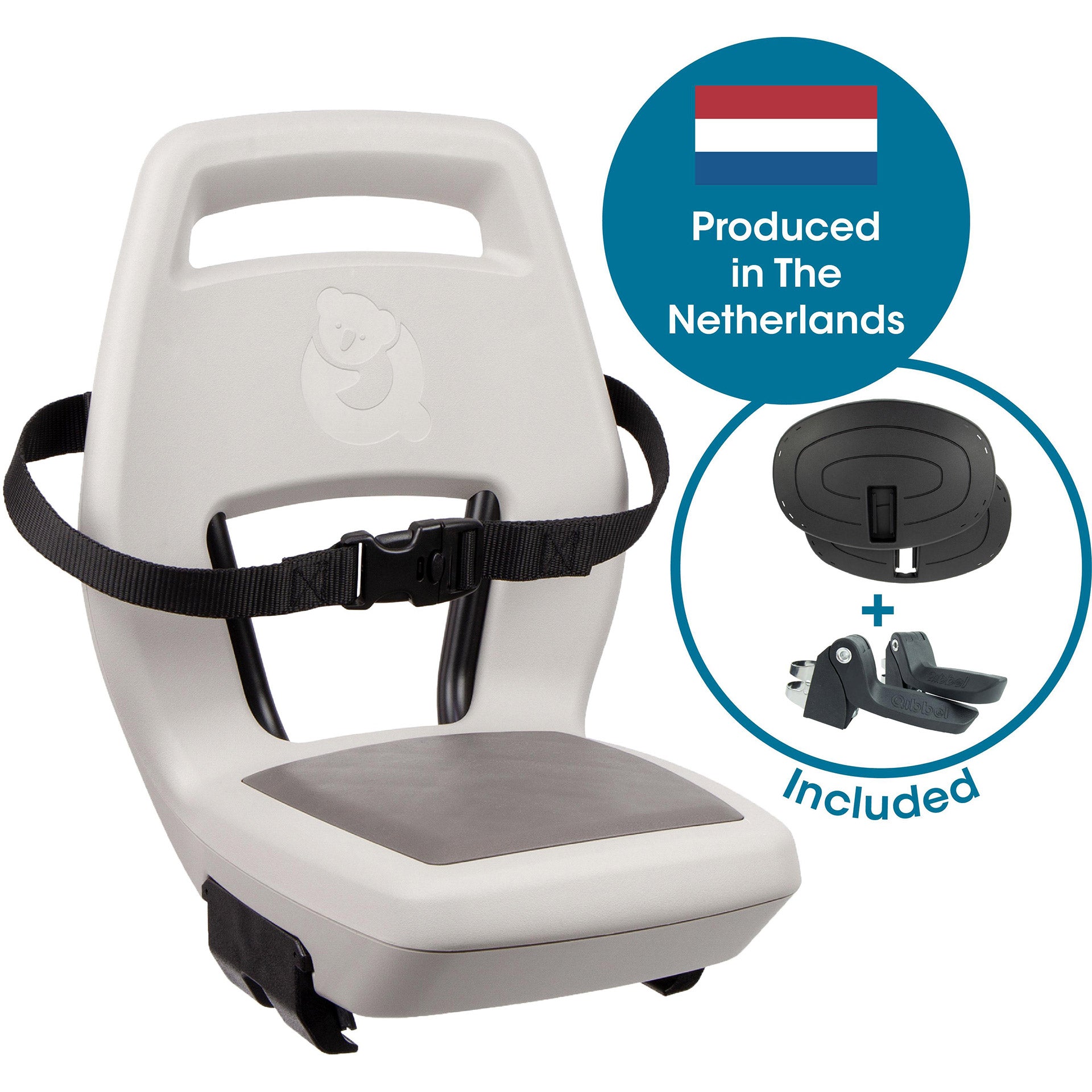 Qibbel achterzitje junior pebble grey q365