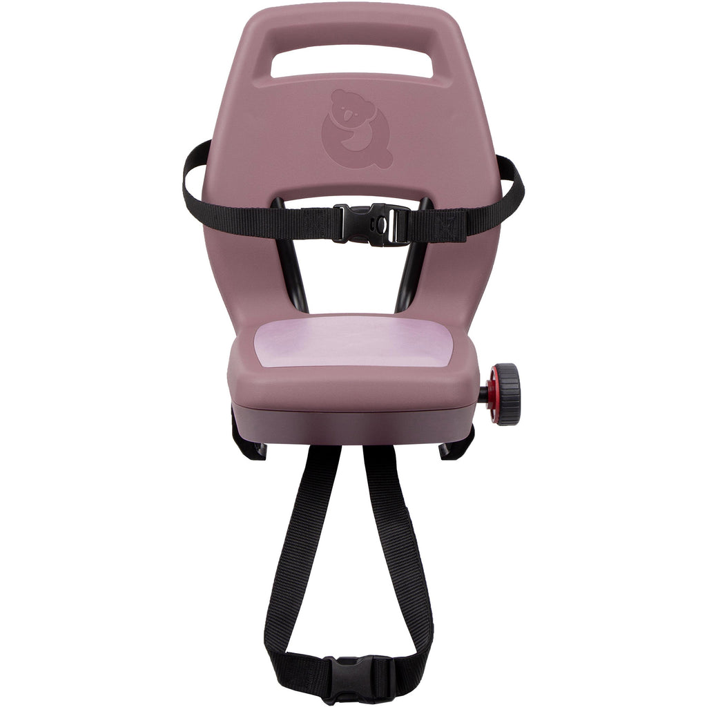 Qibbel Junior 6+ Rücksitz für Kinder mit Fußstützen, Gurt und Schutzplatte – rosa