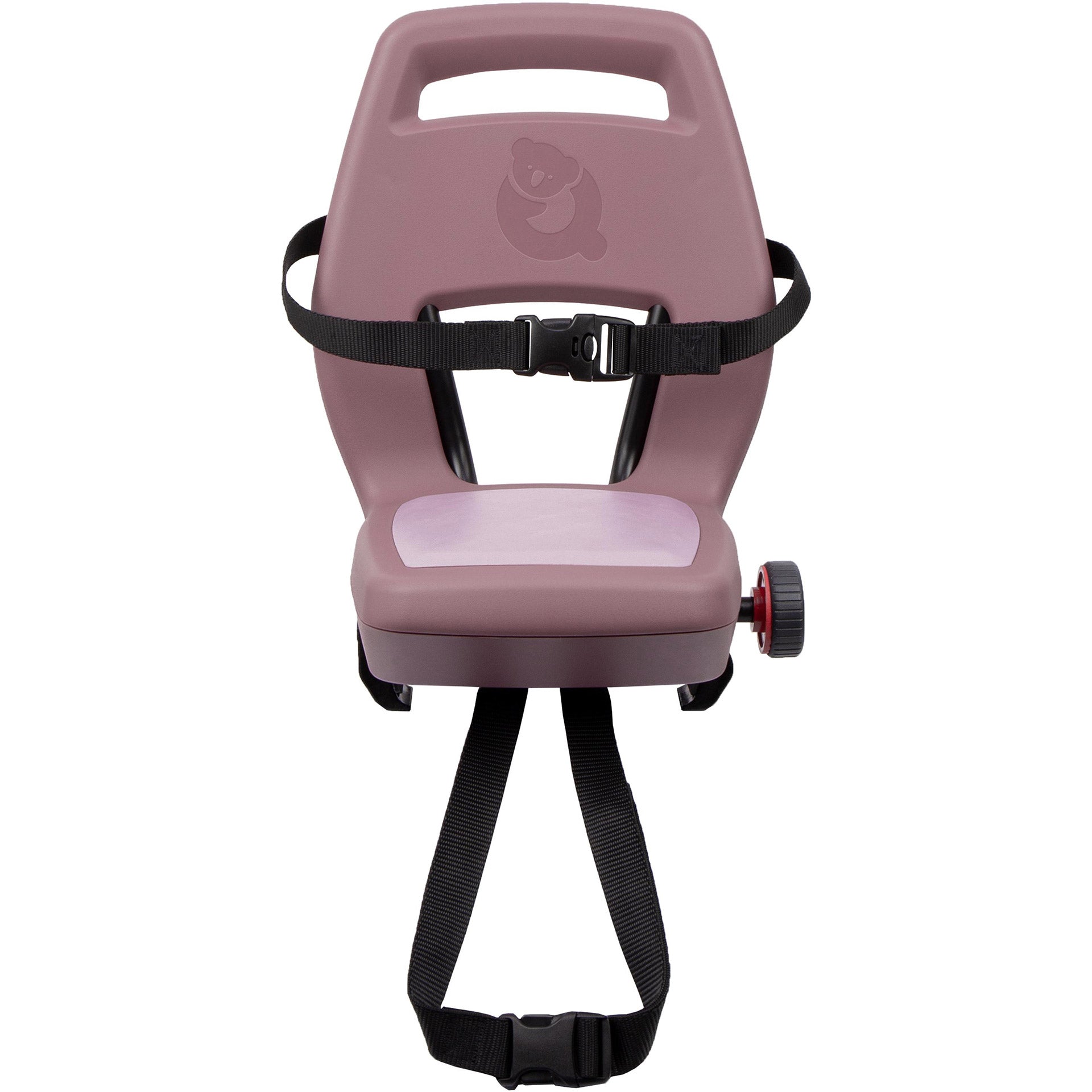 Qibbel Junior 6+ Rücksitz für Kinder mit Fußstützen, Gurt und Schutzplatte – rosa