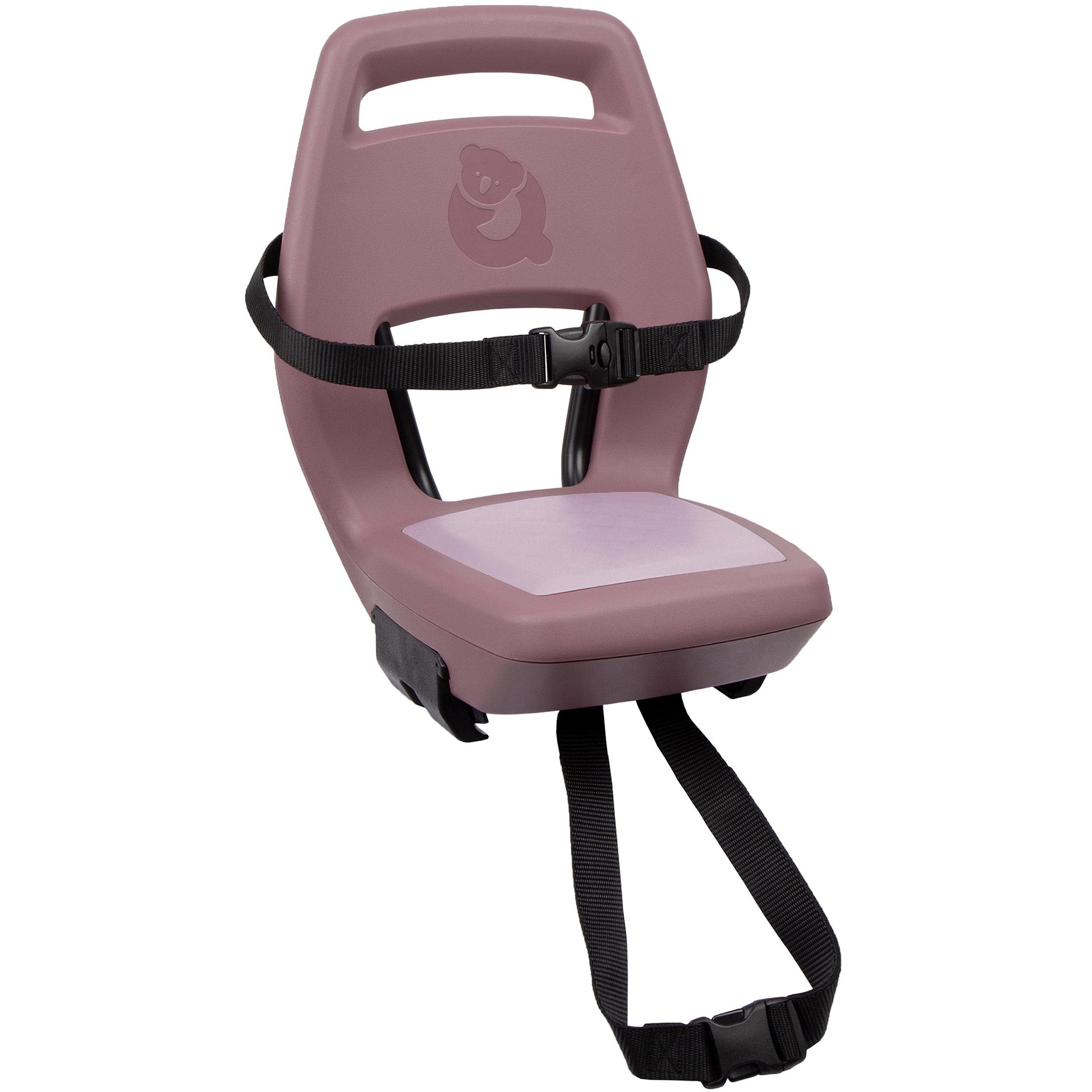 Qibbel Junior 6+ Rücksitz für Kinder mit Fußstützen, Gurt und Schutzplatte – rosa