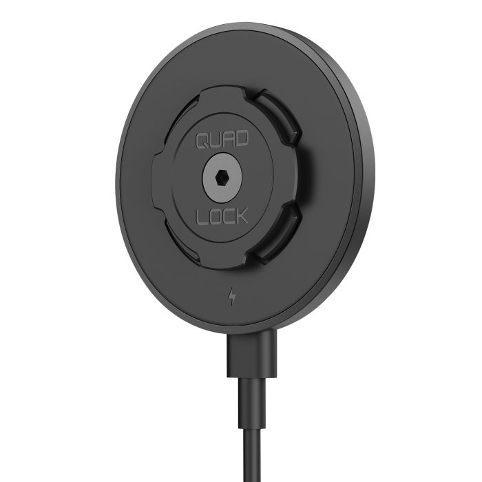 Quad lock wireless charging head for car desk