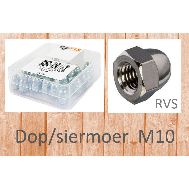 Bofix Zierkappenmutter M10 Edelstahl (25 Stück)