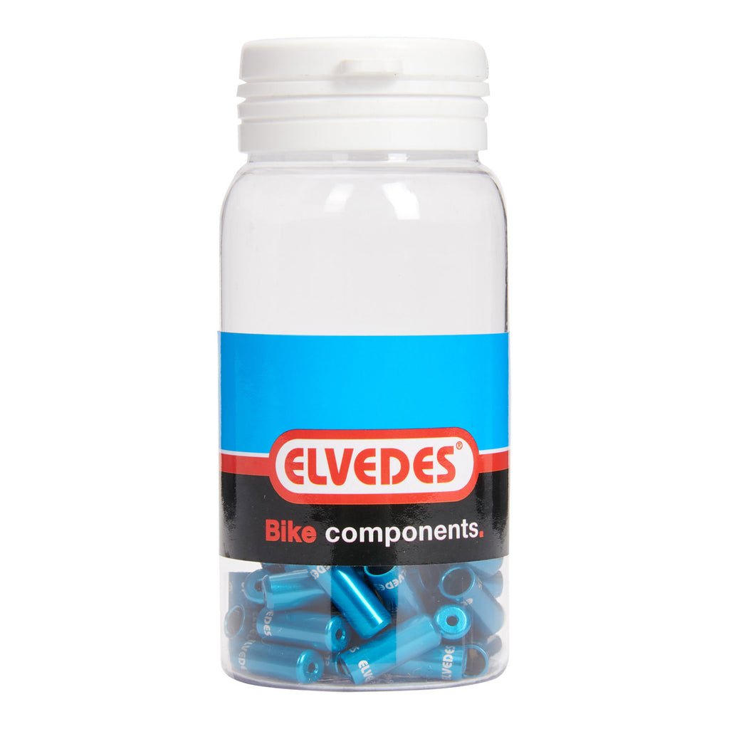 Elvedes Kabelhülse 4,2 mm Dichtung Aluminium blau (50 Stück)