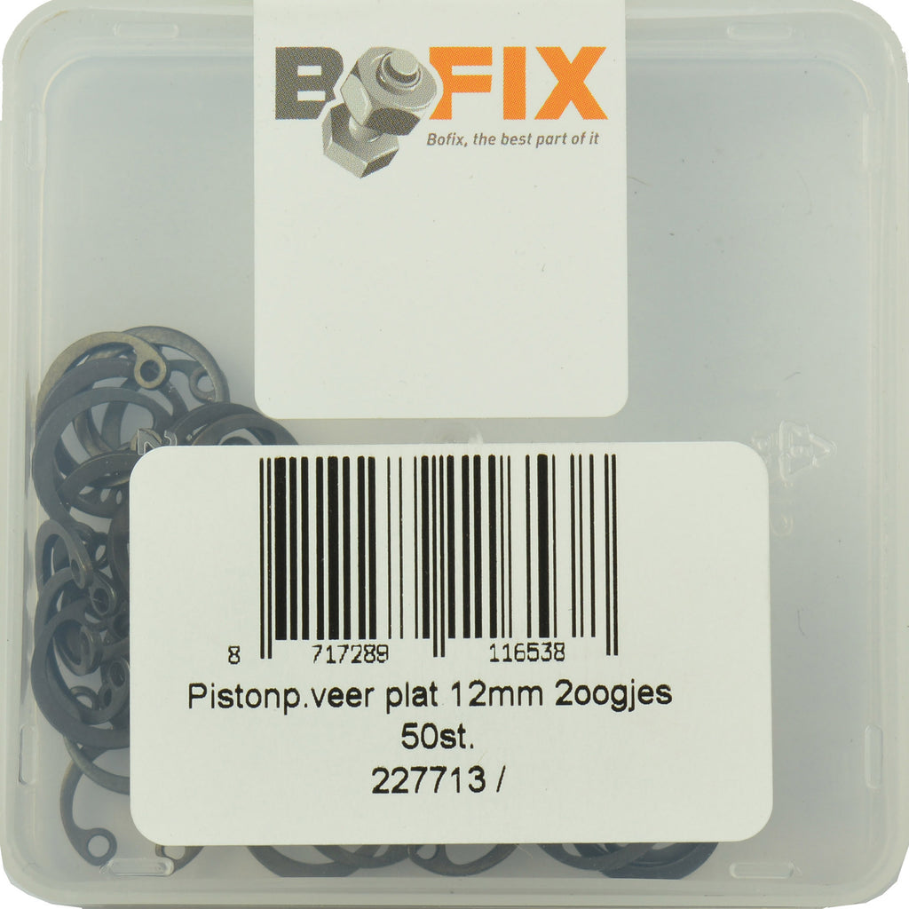 Bofix 227713 Kolbenfeder 12 mm flach mit 2 Ösen p 50