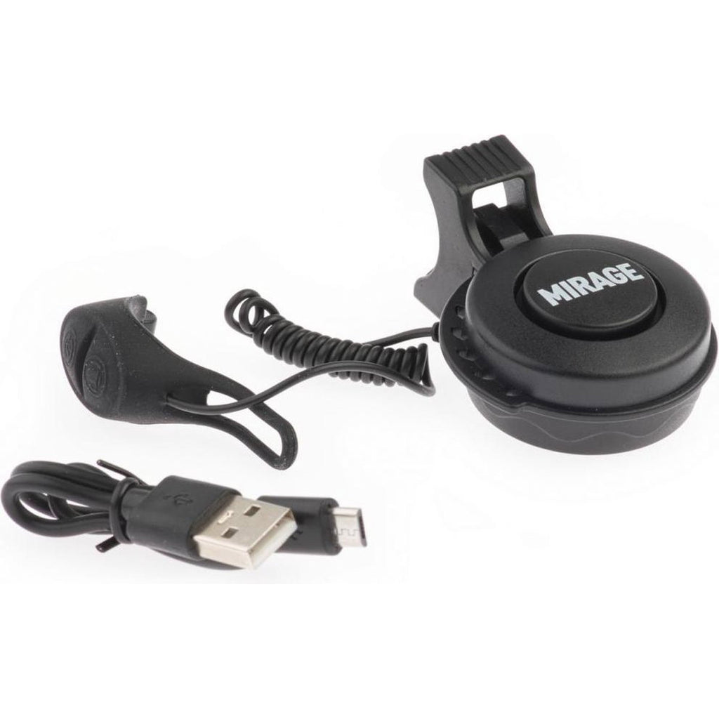Mirage Fietshoorn T-002 80 90dB 6,5 cm ABS PC zwart 2-delig