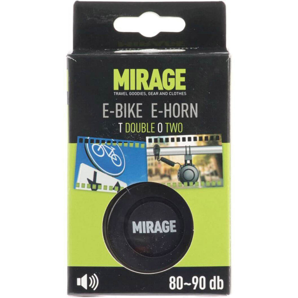 Mirage Fietshoorn T-002 80 90dB 6,5 cm ABS PC zwart 2-delig
