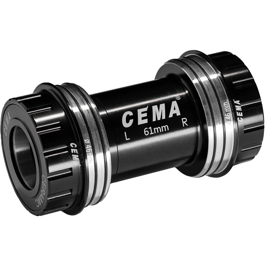CEMA OSBB Interlock Shimano-Edelstahl-Schwarzes Tretlager