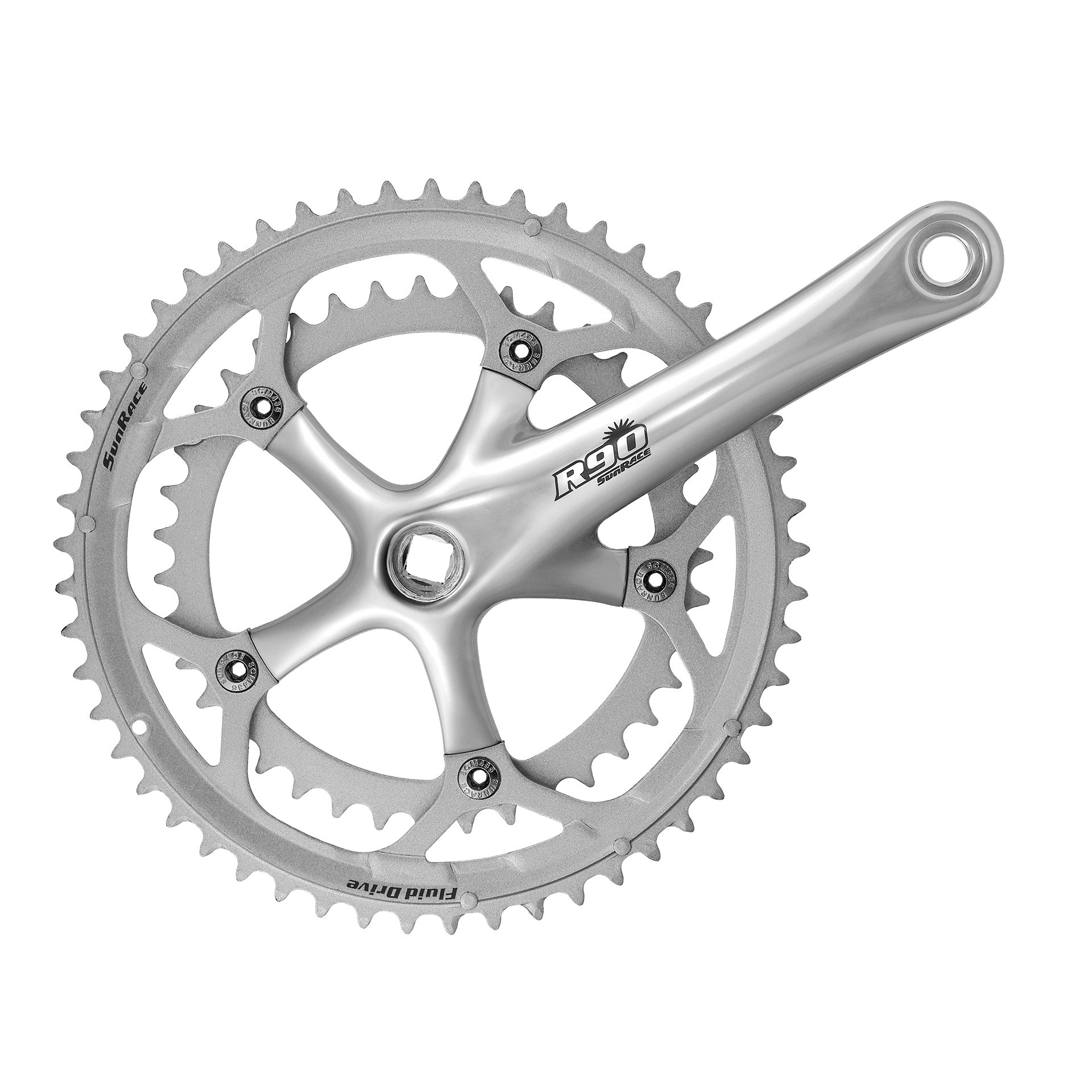 SunRace Kurbelgarnitur FCR96 R-90 9-fach 34/50 170 mm silber