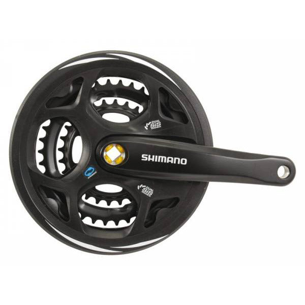 Shimano crankstel altus m311 48-38-28t 175mm +cg kk zwart