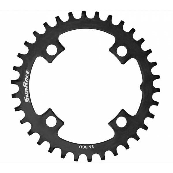 SunRace Kettenblatt 30T Stahl schwarz, Lochkreis 96