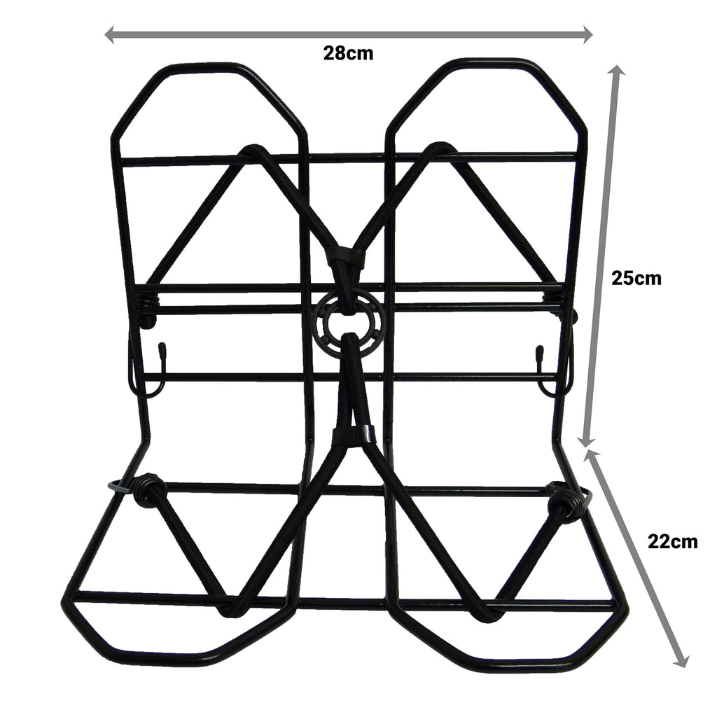 bagagerekje 28 x 25 cm zwart met spin