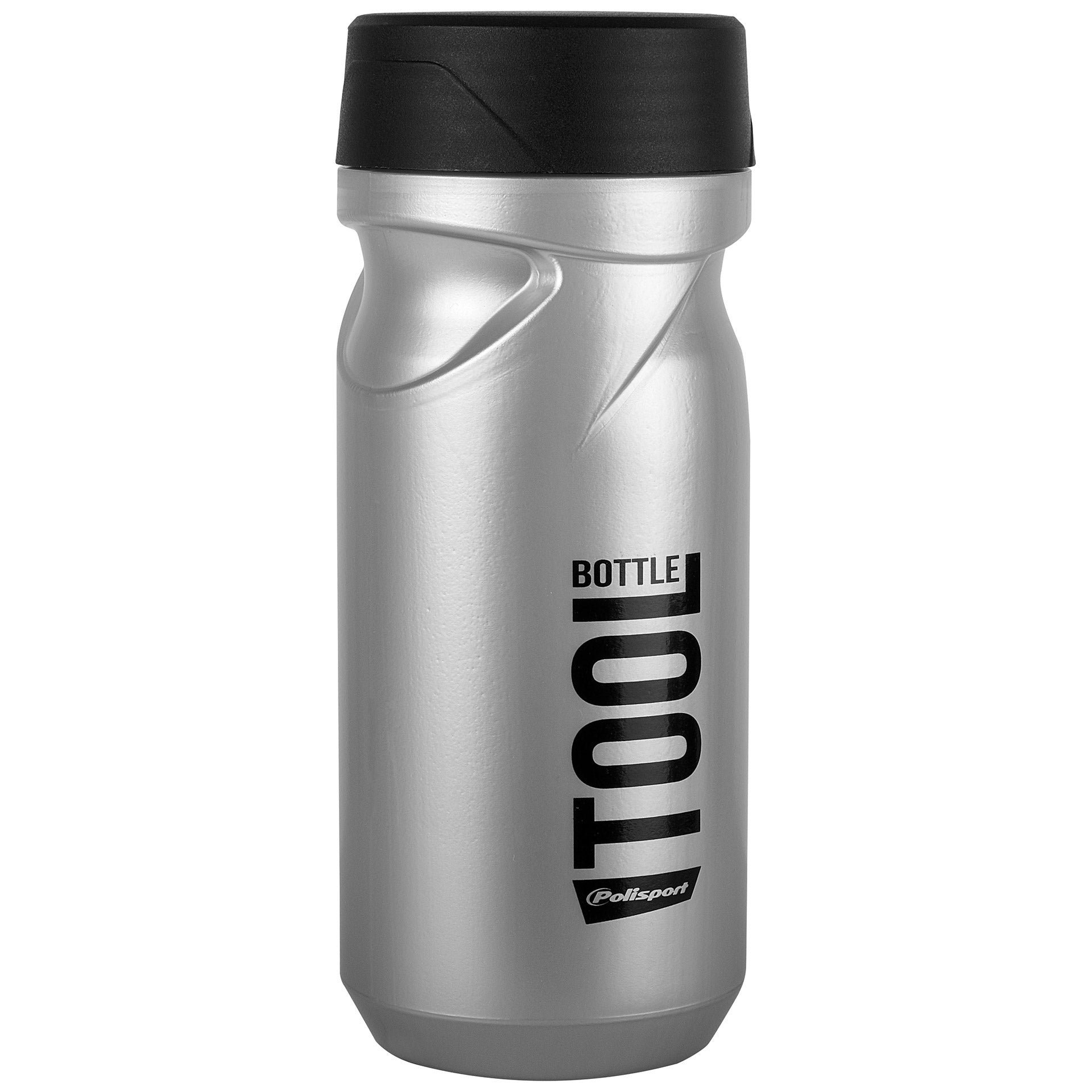 Polisport Werkzeugflasche 600 ml, silber mit schwarzem Aufdruck