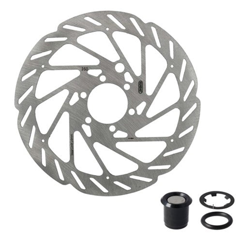 Elvedes Bremsscheibe Edelstahl 6-Loch 160 mm mit Sensormagnet