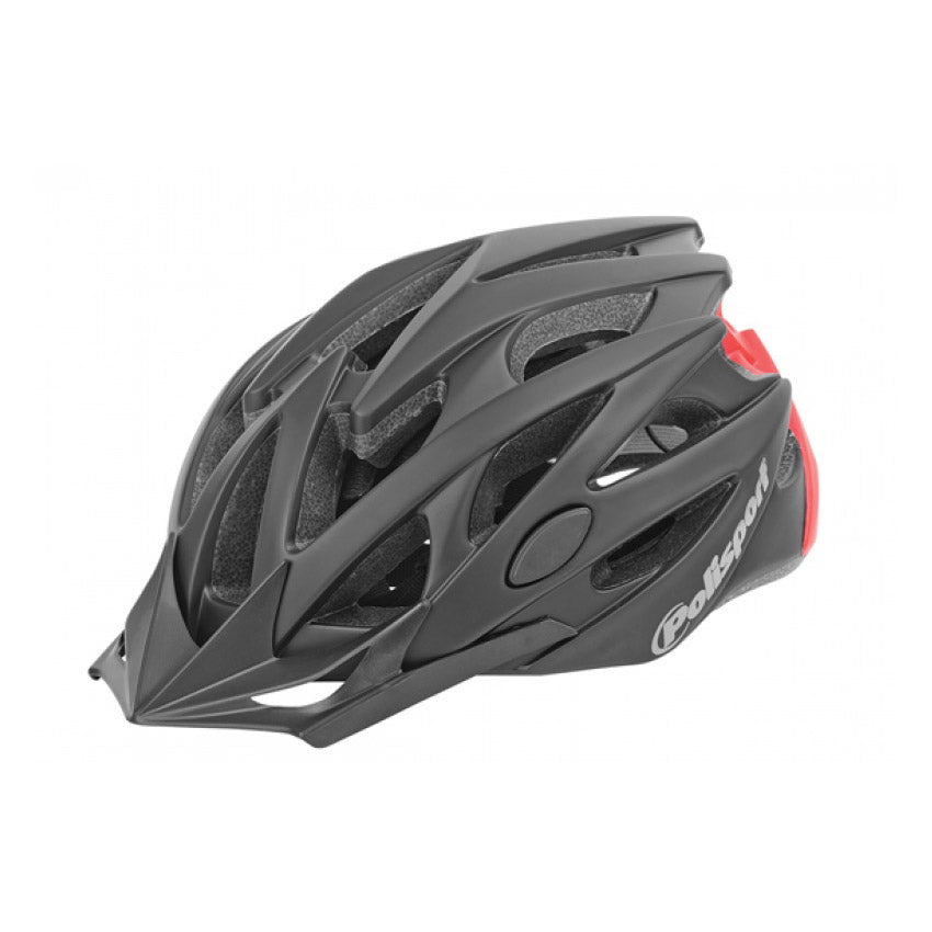 Polisport twig fietshelm m 55-58cm zwart mat rood