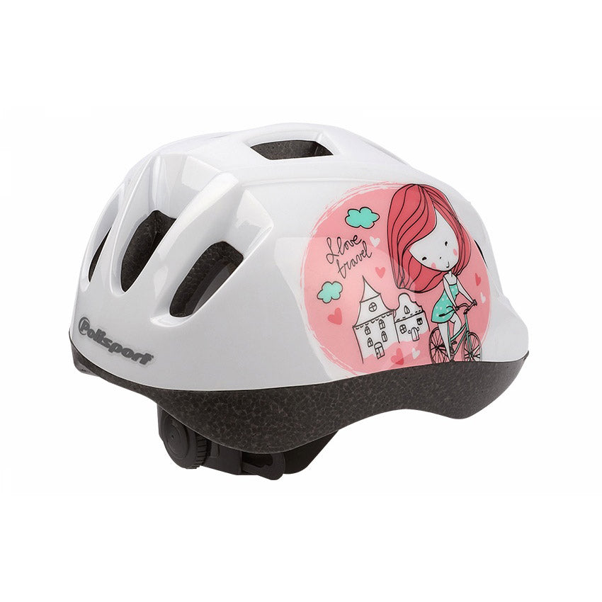 Polisport Kinderhelm Princess XS weiß-rosa 46-53 cm
