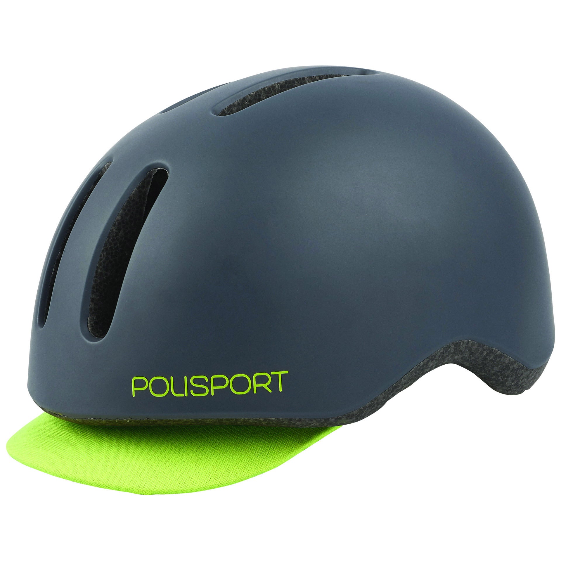 Polisport Commuter L (58-61 cm) Fahrradhelm – Matt Dunkelgrau/Fluoreszierendes Gelb