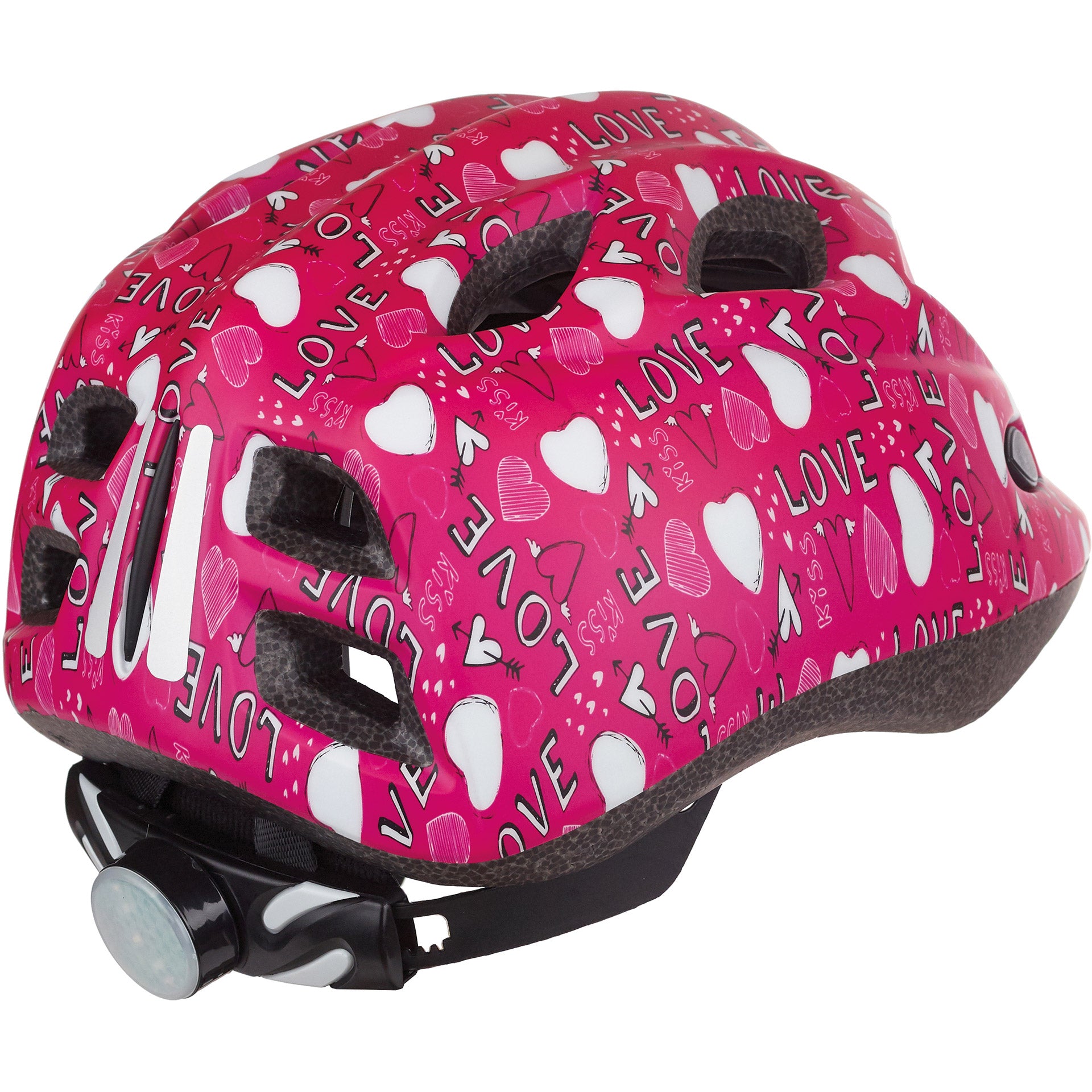 Polisport juniGoud fietshelm s 52-56cm love met led licht