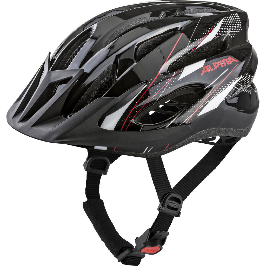 Alpina sports mtb helm mtb17 glans 58-61 zwart wit rood