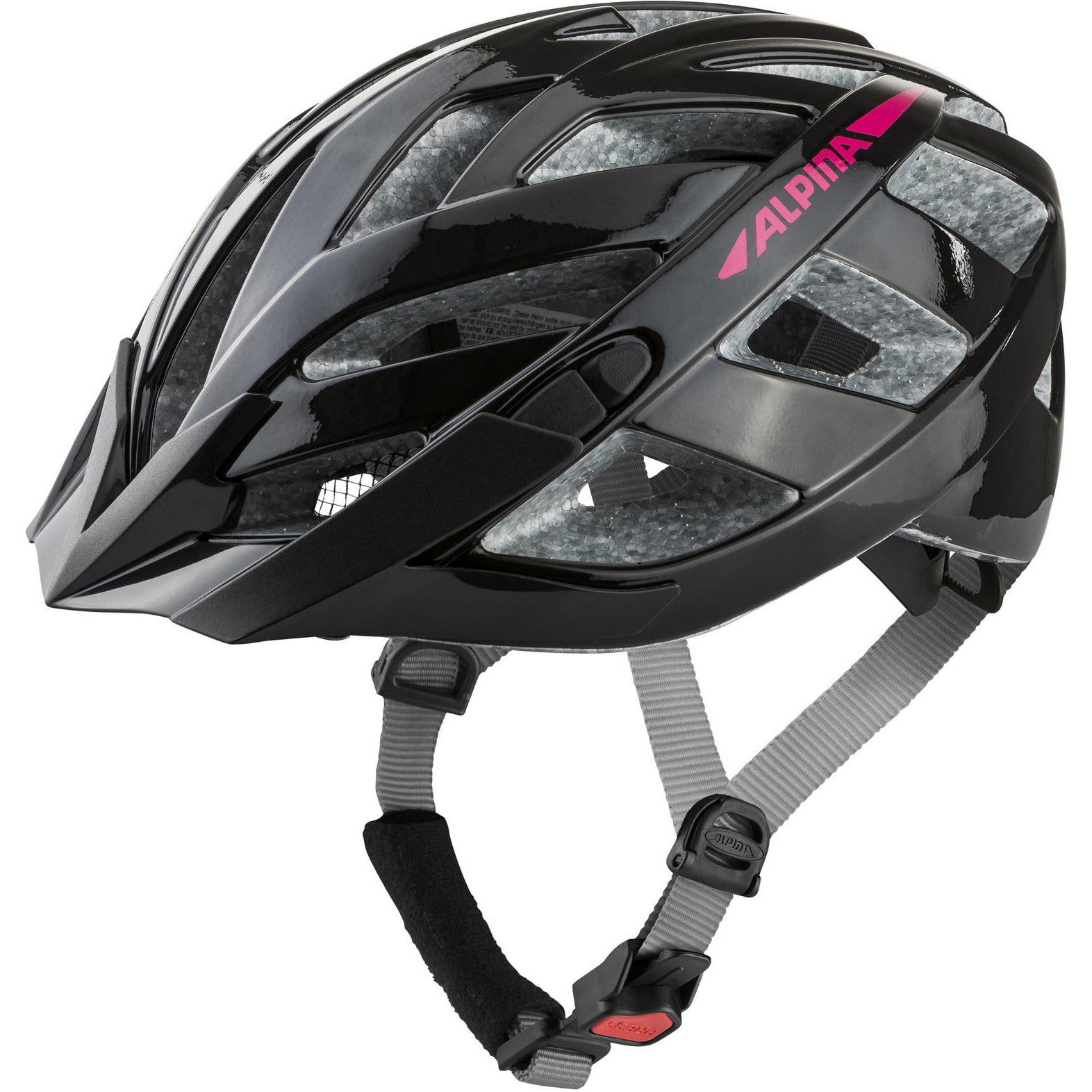Alpina Sports Tour Helm Panorama 2.0 56-59 glänzend schwarz pink